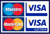 Maestro, Visa, Mastercard